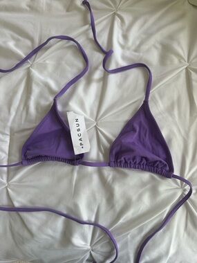 PacSun Lavender Triangle String Bikini Top Size Small